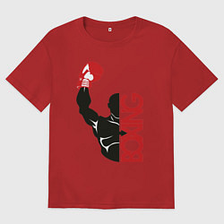 Футболка оверсайз женская Boxing, цвет: красный