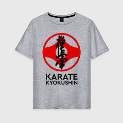 Футболка оверсайз женская Karate Kyokushin, цвет: меланж