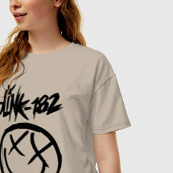 Футболка оверсайз женская BLINK-182, цвет: миндальный — фото 2