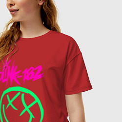 Футболка оверсайз женская BLINK-182, цвет: красный — фото 2