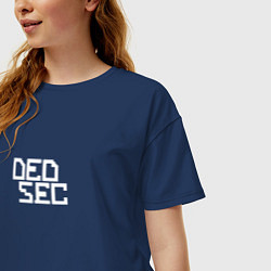 Футболка оверсайз женская DED SEC, цвет: тёмно-синий — фото 2