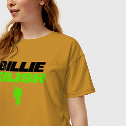 Футболка оверсайз женская Billie Eilish: Bellyache, цвет: горчичный — фото 2