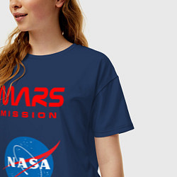 Футболка оверсайз женская Nasa Mars mission, цвет: тёмно-синий — фото 2