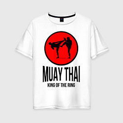 Футболка оверсайз женская Muay thai fighters, цвет: белый