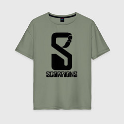 Футболка оверсайз женская Scorpions logo, цвет: авокадо