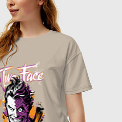 Футболка оверсайз женская Two-Face, цвет: миндальный — фото 2