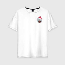 Футболка оверсайз женская Rick -Santa, цвет: белый