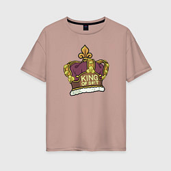 Футболка оверсайз женская King of S!T, цвет: пыльно-розовый