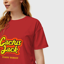Футболка оверсайз женская Cactus Jack, цвет: красный — фото 2