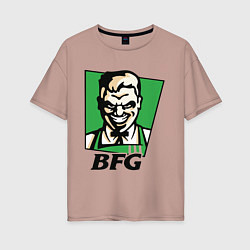 Футболка оверсайз женская BFG, цвет: пыльно-розовый