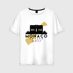 Футболка оверсайз женская Монако, цвет: белый