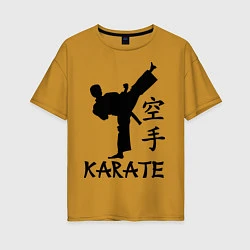 Футболка оверсайз женская Karate craftsmanship, цвет: горчичный