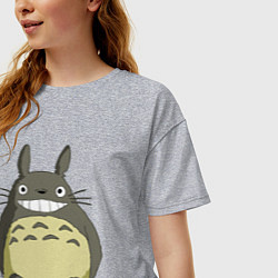 Футболка оверсайз женская Тоторо, цвет: меланж — фото 2