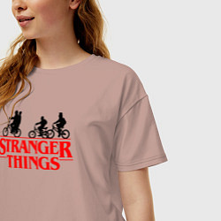 Футболка оверсайз женская STRANGER THINGS, цвет: пыльно-розовый — фото 2