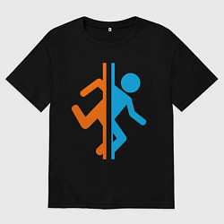 Футболка оверсайз женская PORTAL, цвет: черный