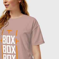 Футболка оверсайз женская Box box box, цвет: пыльно-розовый — фото 2