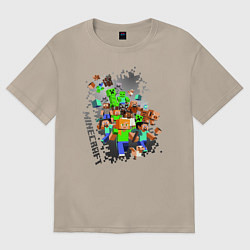 Футболка оверсайз женская Minecraft, цвет: миндальный