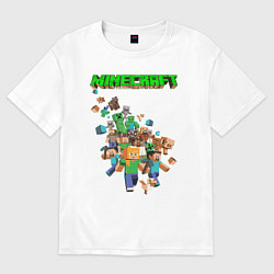 Футболка оверсайз женская Minecraft, цвет: белый