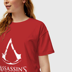 Футболка оверсайз женская Assassin’s Creed, цвет: красный — фото 2