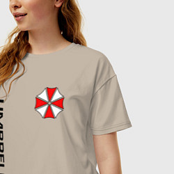 Футболка оверсайз женская UMBRELLA CORP, цвет: миндальный — фото 2