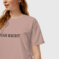 Футболка оверсайз женская YEAH RIGHT, цвет: пыльно-розовый — фото 2