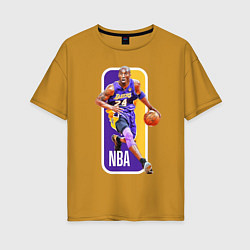 Футболка оверсайз женская NBA Kobe Bryant, цвет: горчичный