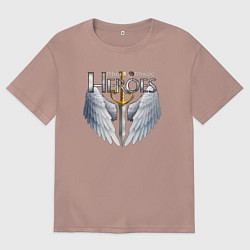 Футболка оверсайз женская Heroes of Might and Magic, цвет: пыльно-розовый