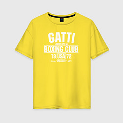 Футболка оверсайз женская Gatti Boxing Club, цвет: желтый