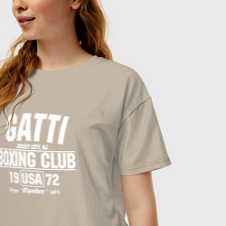 Футболка оверсайз женская Gatti Boxing Club, цвет: миндальный — фото 2