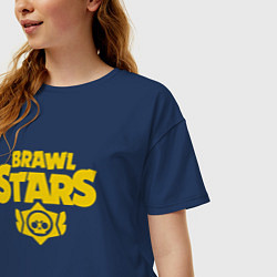 Футболка оверсайз женская Brawl Stars GOLD, цвет: тёмно-синий — фото 2