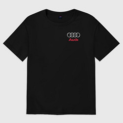 Футболка оверсайз женская AUDI, цвет: черный