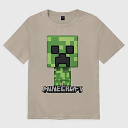 Футболка оверсайз женская MINECRAFT, цвет: миндальный