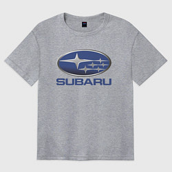 Футболка оверсайз женская SUBARU, цвет: меланж