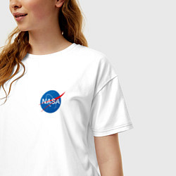Футболка оверсайз женская NASA, цвет: белый — фото 2