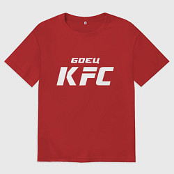 Футболка оверсайз женская Боец KFC, цвет: красный