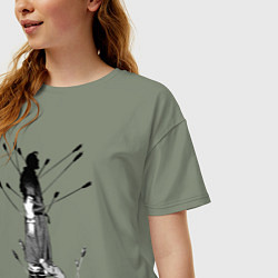 Футболка оверсайз женская Vinland saga, цвет: авокадо — фото 2