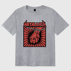 Футболка оверсайз женская Metallica, цвет: меланж
