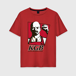 Футболка оверсайз женская КГБ, цвет: красный