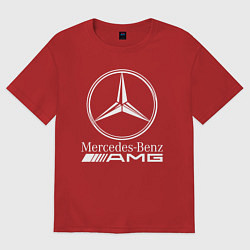 Футболка оверсайз женская MERCEDES-BENZ AMG, цвет: красный