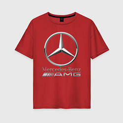 Футболка оверсайз женская MERCEDES-BENZ AMG, цвет: красный