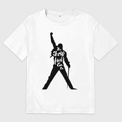 Футболка оверсайз женская Queen - The Show Must Go On, цвет: белый