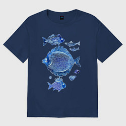 Женская футболка оверсайз Рыбы Чёрного моря