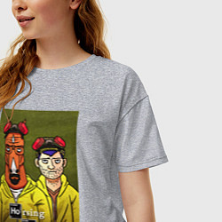 Футболка оверсайз женская BoJack Horseman, цвет: меланж — фото 2