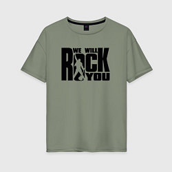 Футболка оверсайз женская QUEEN, цвет: авокадо