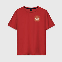 Футболка оверсайз женская Westworld Logo, цвет: красный