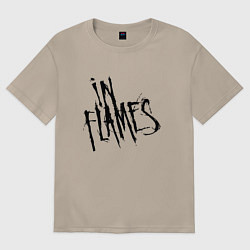 Футболка оверсайз женская In Flames, цвет: миндальный