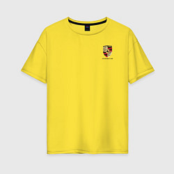 Футболка оверсайз женская PORSCHE, цвет: желтый