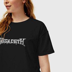 Футболка оверсайз женская Megadeth, цвет: черный — фото 2
