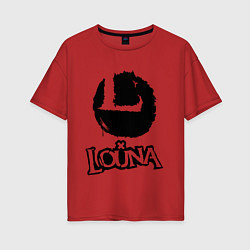 Футболка оверсайз женская Louna, цвет: красный