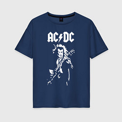 Футболка оверсайз женская ACDC, цвет: тёмно-синий